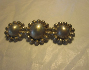 Vintage Sterling Silver Bar Brooch