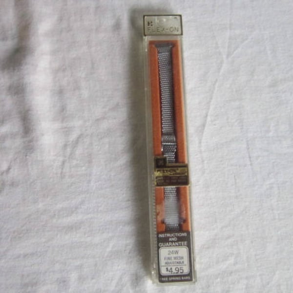 NOS Vintage Flex On Wrist Watch Band in Original Box