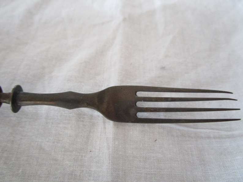1849 Antique Coin Silver Handled Fork Engraved Name