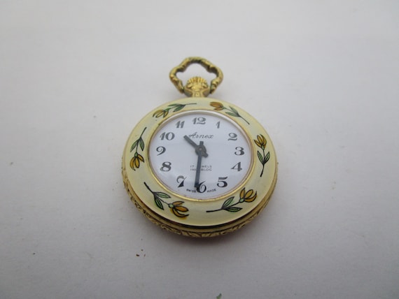 Wonderful Enameled 17 J Arnex Ladies Pocket Watch… - image 1