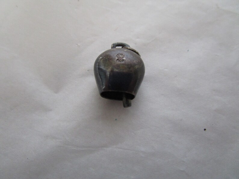 Antique 800 Silver Ringing Bell Charm Bracelet Charm