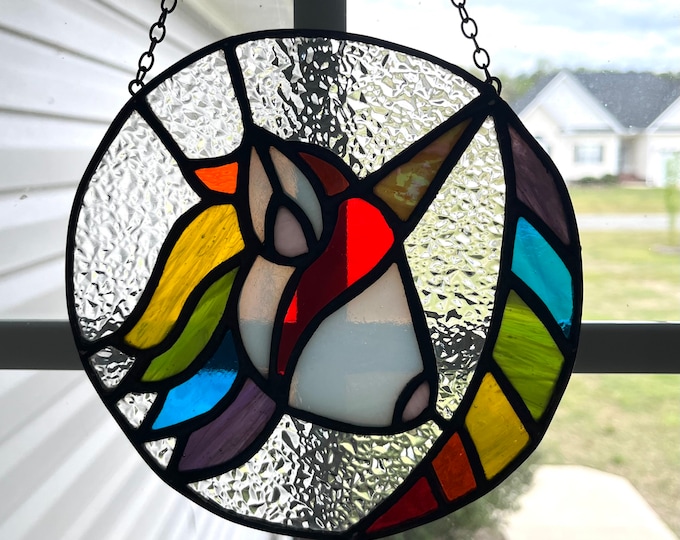 Unicorn Stained Glass Rainbow Suncatcher