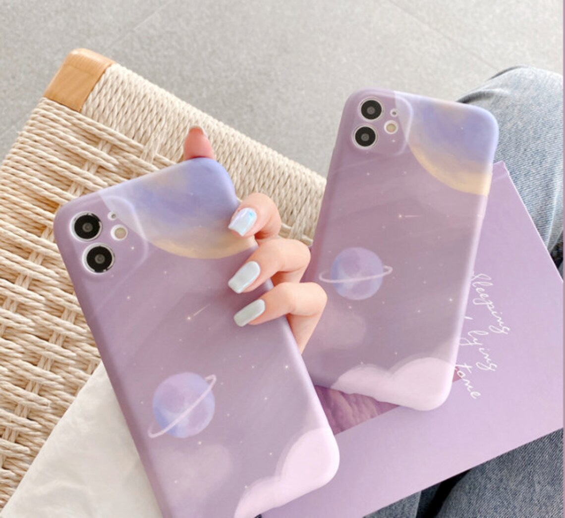 Luxury Purple Starry Sky Phone Case for iPhone 11 11pro X Xr Etsy
