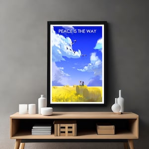 Peace Poster, Stop War Poster, Ukraine Poster, Stop War Art, Ukraine wall art, Illustration Art, Travel Posters, Travel Gifts, Wall Hanging