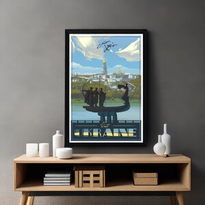 Ukraine Kyiv Poster, Ukraine Poster, Kyiv Print, Ukraine Kyiv Print, Illustration Art, Travel Posters, Travel Gifts, Wall Hanging