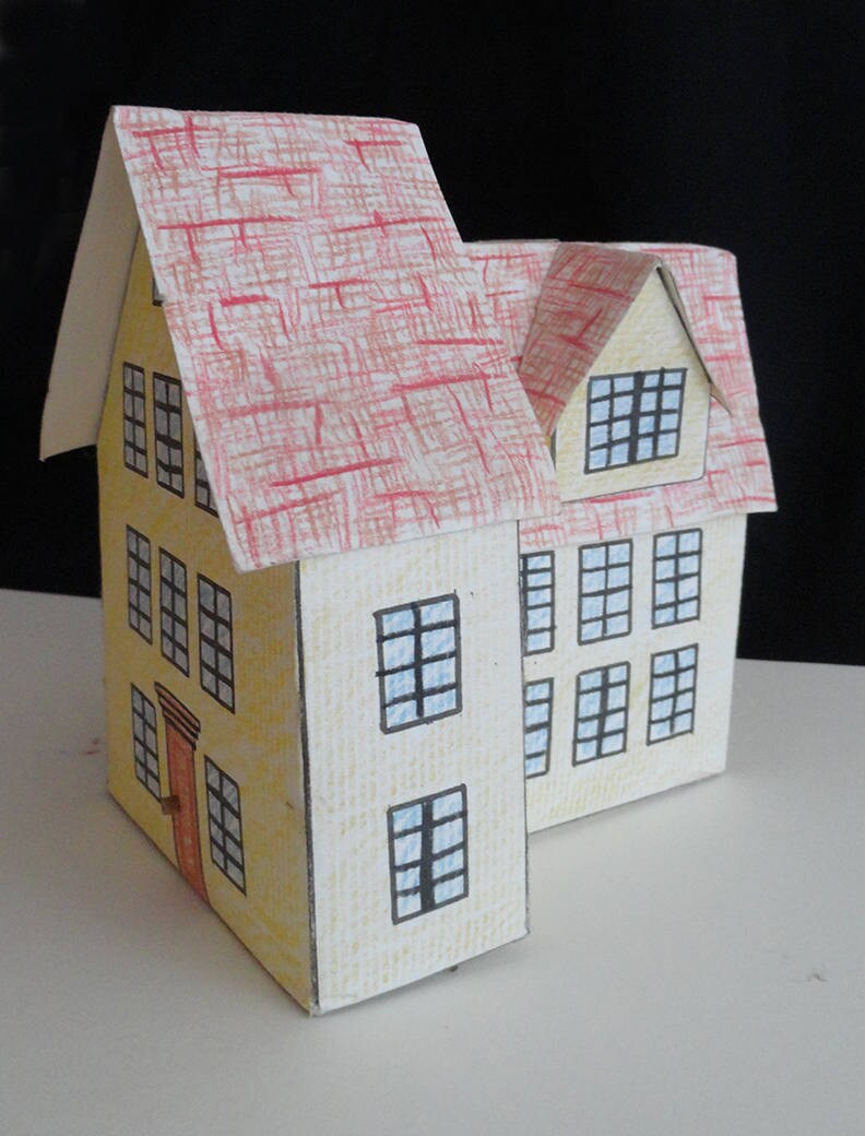 Massachusetts House Paper House Pattern and Instructions Digital ...