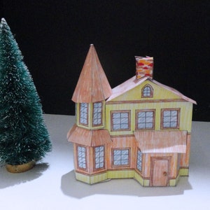 Minnesota Queen Anne House Paper House Pattern and Instructions Digital Download