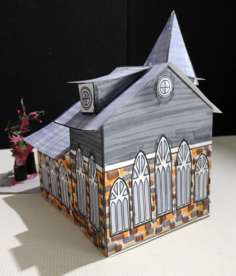 Virginia Church Paper House Pattern and Instructions Digital Download ...