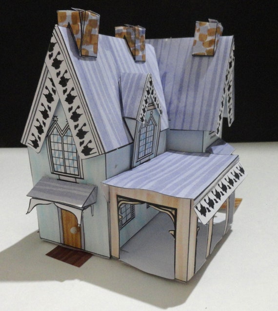 Michigan Victorian House Paper House Pattern And Instructions Etsy