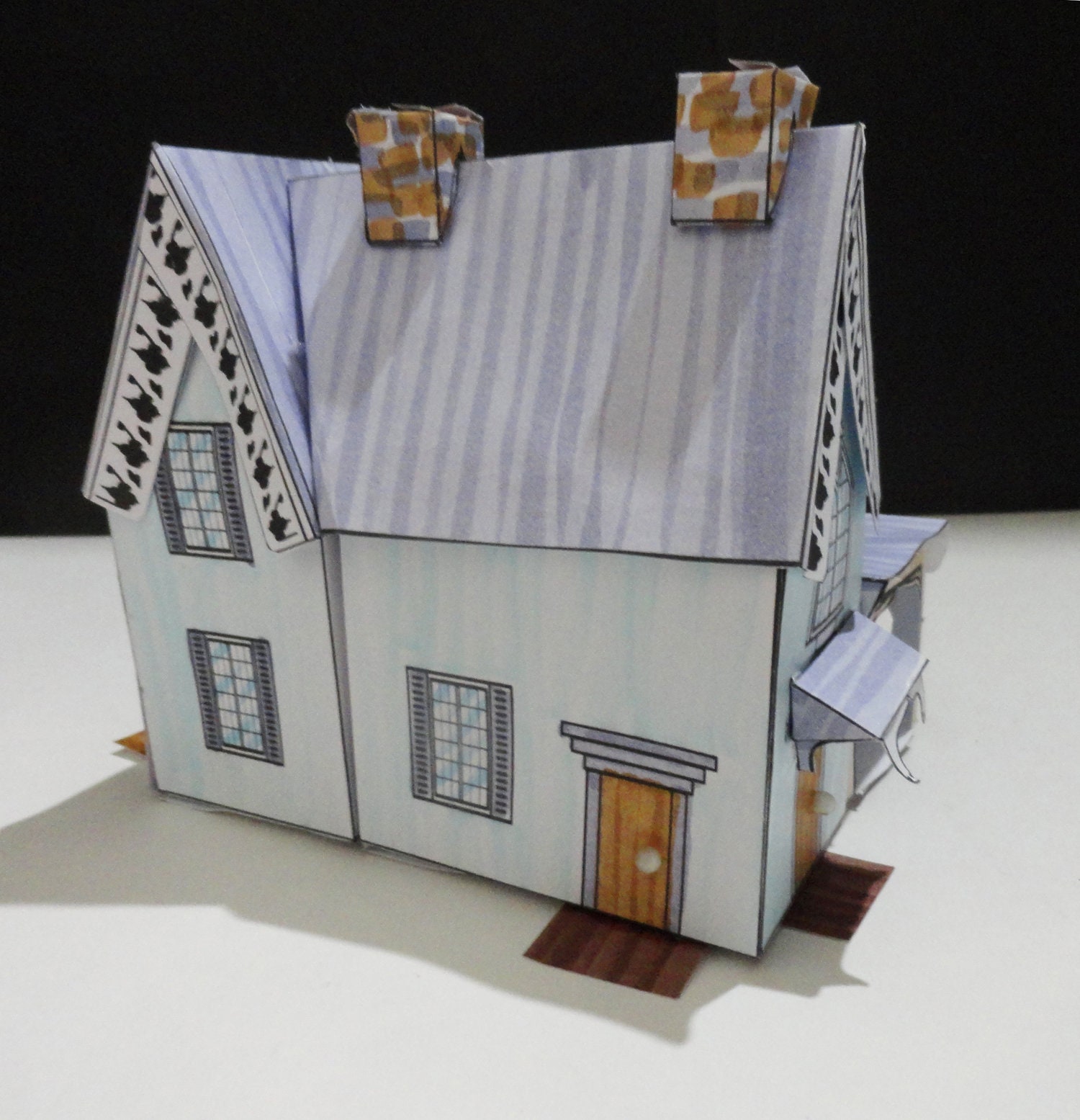 Michigan Victorian House Paper House Pattern and Instructions Digital ...