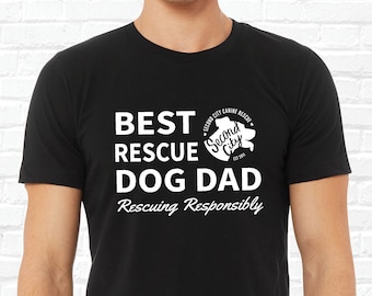 BEST Rescue Dog DAD| Crew Neck Jersey Tee