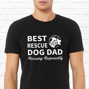 BEST Rescue Dog DAD Crew Neck Jersey Tee image 1