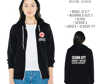 Zip-Up Hoodie | Medium Weight --> 3 Logo Designs | 4 Hoodie Colors