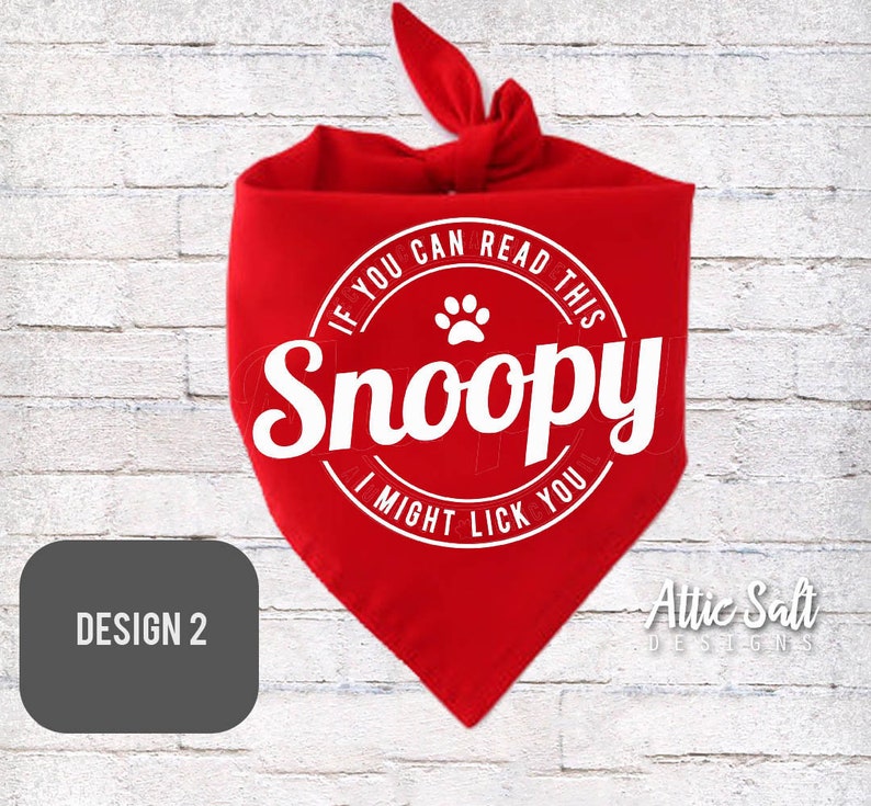 Personalized Dog Bandanas 3 Designs 3 Colors Etsy