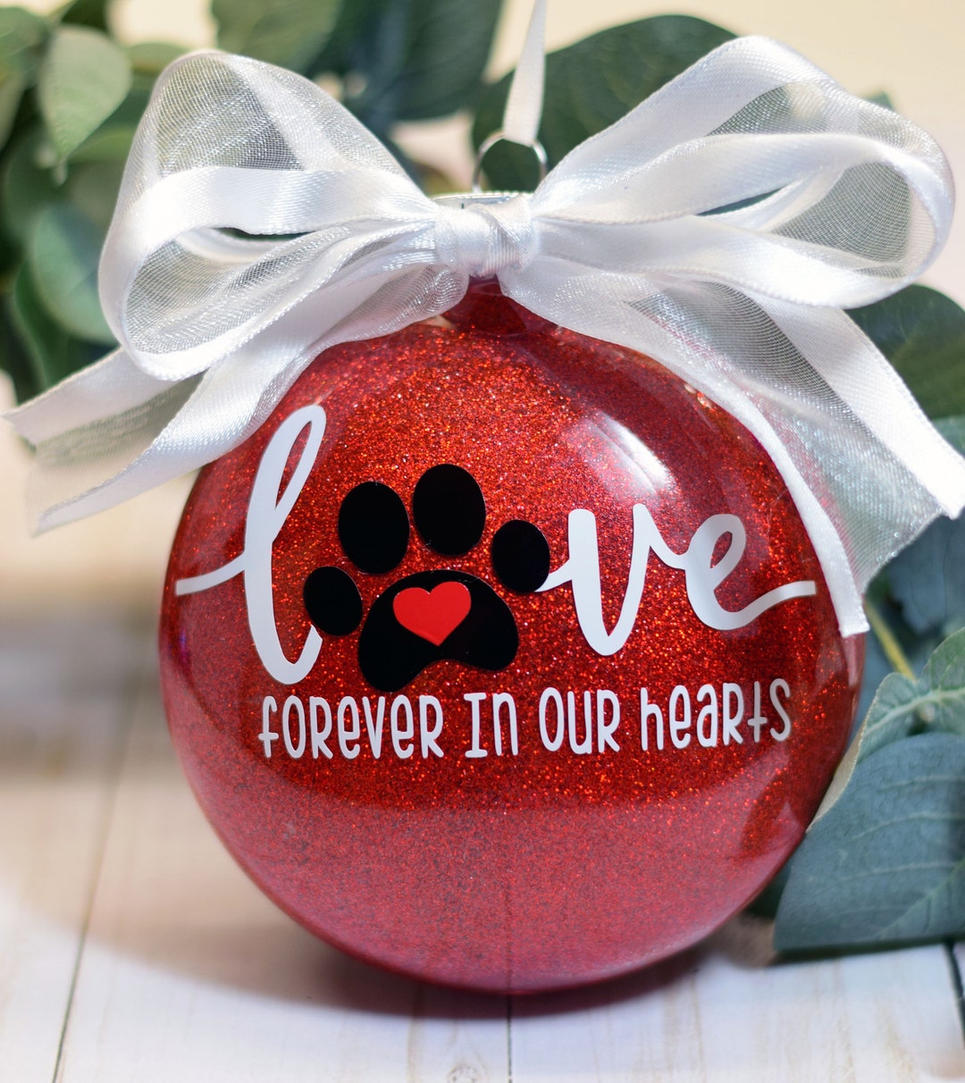 Dog Memorial Ornament | Personalized | Forever in Our Hearts - Etsy