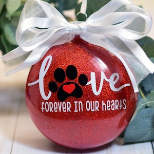 Dog Memorial Ornament | Personalized | Forever in Our Hearts - Etsy