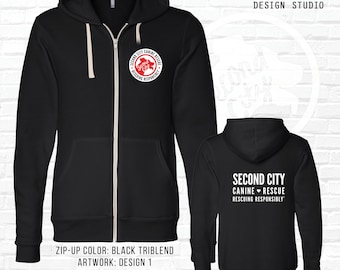 Sponge Fleece Zip-Up Hoodie | Medium Weight --> 3 Logo Designs | 5 Hoodie Colors