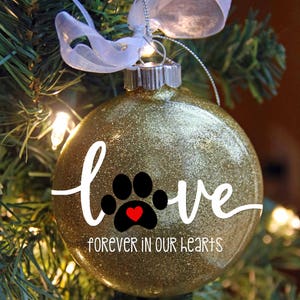 Dog Memorial Ornament | Personalized | Forever in Our Hearts - Etsy