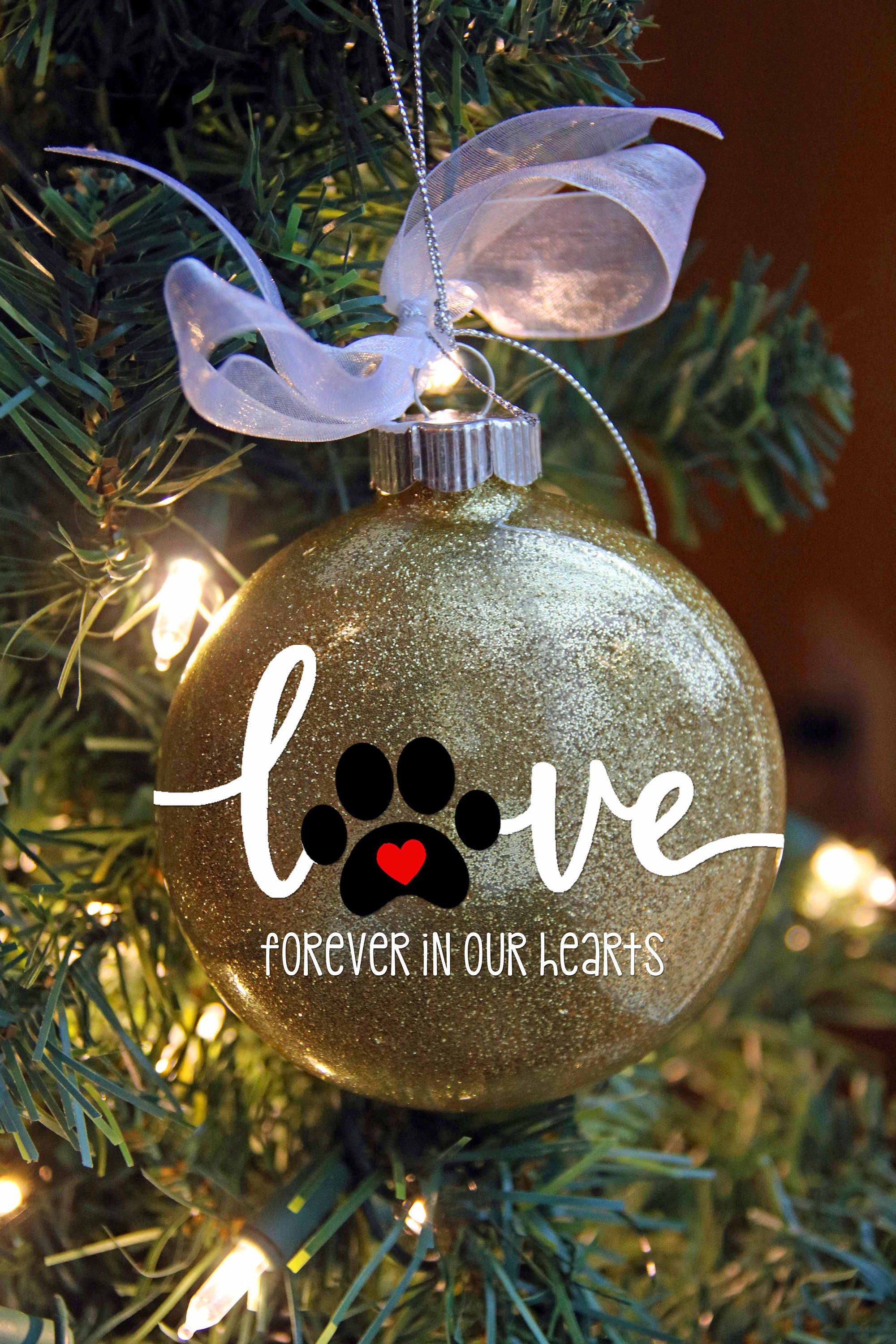 Dog Memorial Ornament | Personalized | Forever in Our Hearts - Etsy