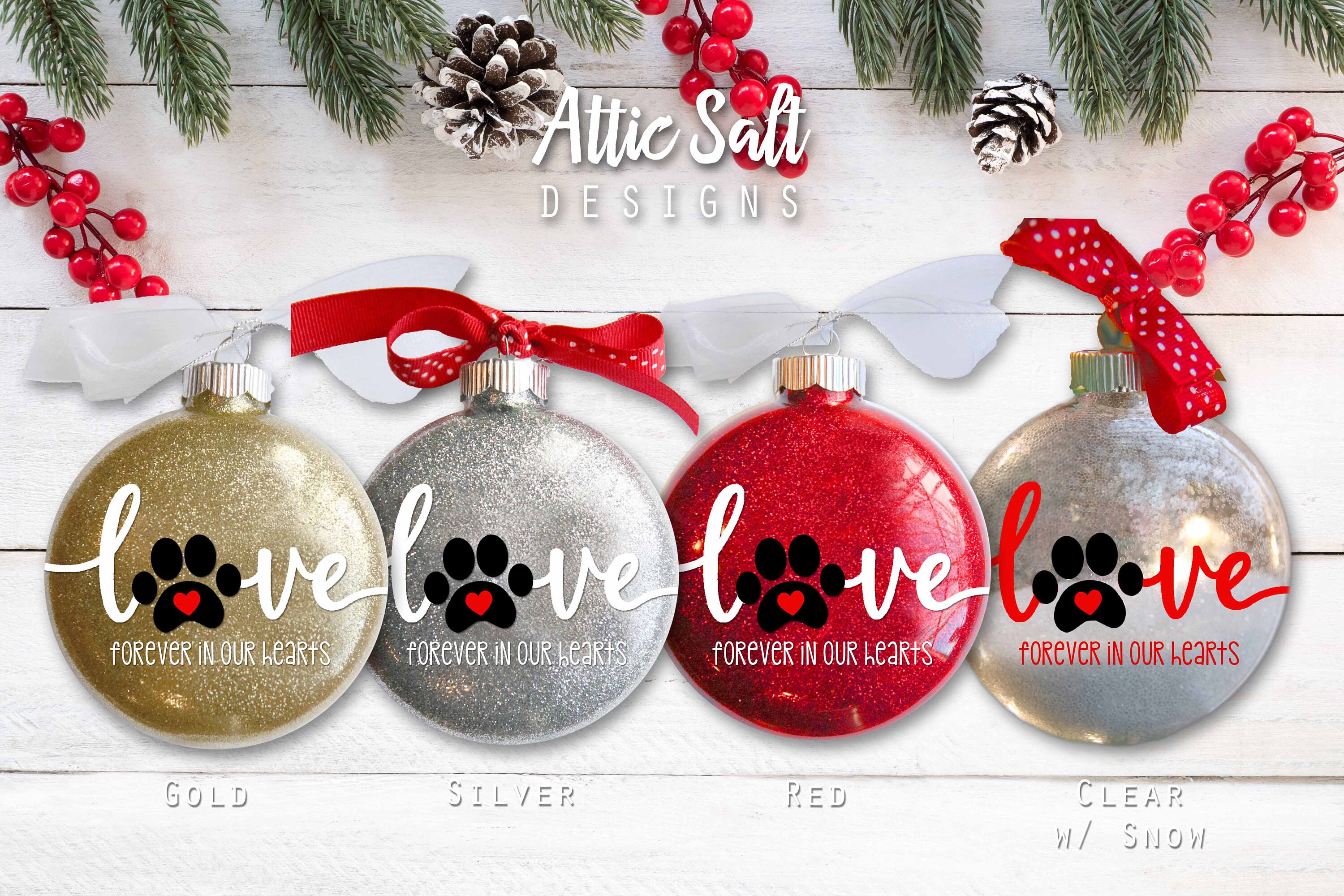 Dog Memorial Ornament | Personalized | Forever in Our Hearts - Etsy
