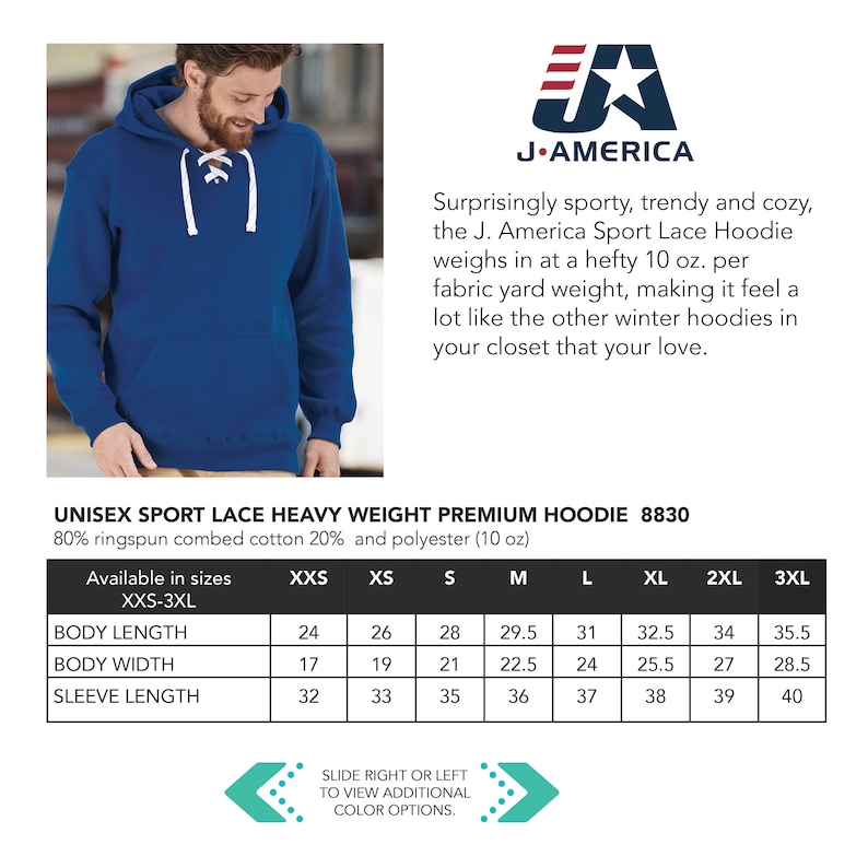 Sport Lace Premium Hoodie | Heavy Weight --> SCCR Logo | 3 Designs | 4 Hoodie Colors image 6