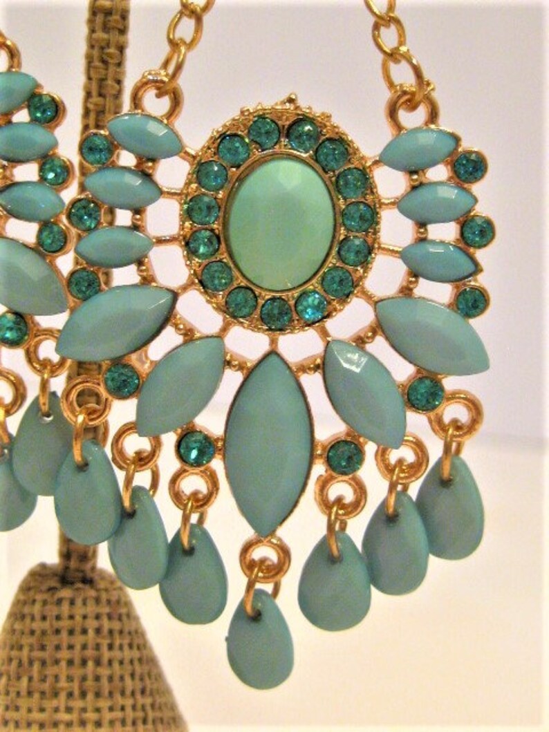 Native American turquoise clip on dangle earrings non-pierced Native American dangle earrings