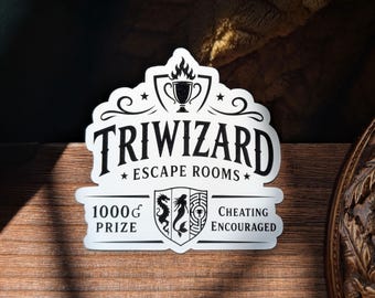 Pegatina de Triwizard Escape Rooms (Impermeable)