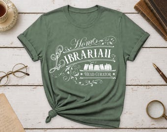 Camiseta para amantes de los libros literarios del bibliotecario casero