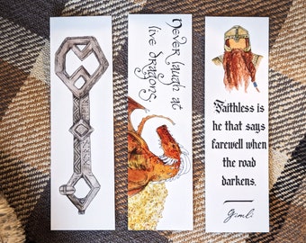 The Lord of the Rings Set of 3 Bookmarks (Dwarves & Dragons)