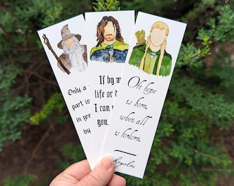 The Lord Of The Rings Set of 3 Bookmarks (Gandalf, Aragorn, Legolas)