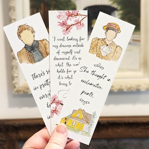 Anne of Green Gables Set of 3 Bookmarks (Anne, Marilla & Rachel Lynde)