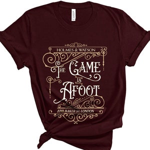 Camiseta de Sherlock Holmes y Watson "El juego está en marcha"