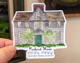 Louisa May Alcott's Orchard House Sticker (Waterproof)