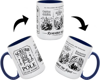 Scrubb & Pole Narnian Escape Rooms - Taza de café de La Silla Plateada