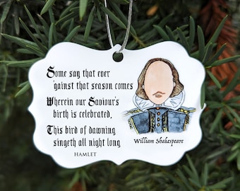 William Shakespeare 2023 Double-Sided Christmas Ornament