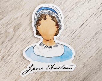 Jane Austen Portrait Sticker (Waterproof)