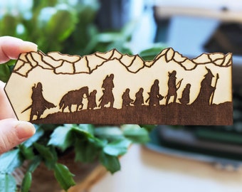 Lord of the Rings Inspired Wooden Bookmark