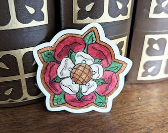 Tudor Rose Sticker (Waterproof)