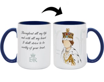 Queen Elizabeth II Platinum Jubilee Coffee Mug (Large Size)