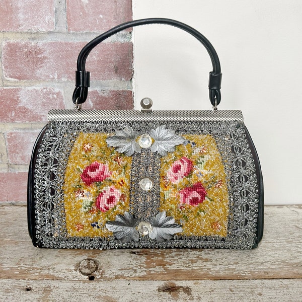 Vintage Caron of Houston 1950’s embellished handbag