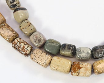 Gemstone, Jasper, Stone Beads, Brown Stone, Cube Beads, Rocks, Medium Stones, Natural Stone, DIY