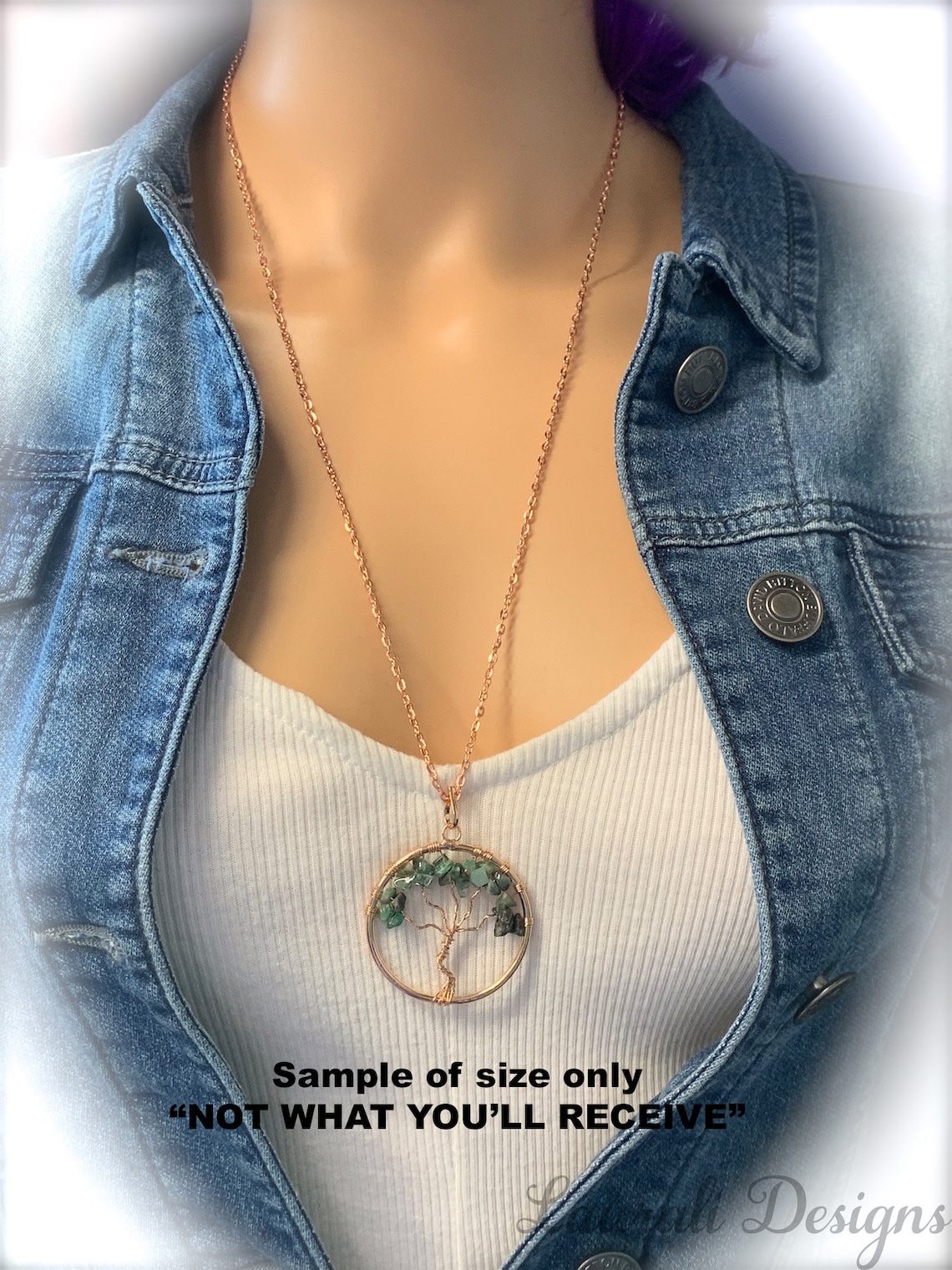 Family Tree Gemstone Pendant Gemstone Pendant Gold Plated Etsy