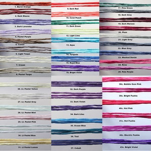 Silk Cord, Real Silk, Black Cord, Pendants, Bracelets, Purple, Pink, Green, DIY