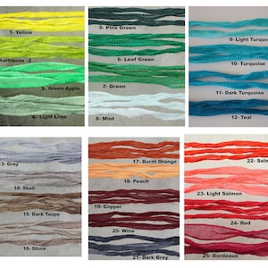 Silk Ribbon, Real Silk, Fairy Silk, Pendants, Bracelets, Black, Purple, Pink, Green  DIY