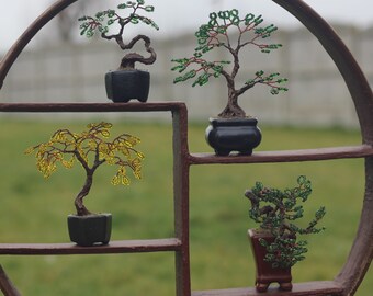 Bonsai Tree Ornaments Evergreen Tree Wire Tree Sculpture - Etsy