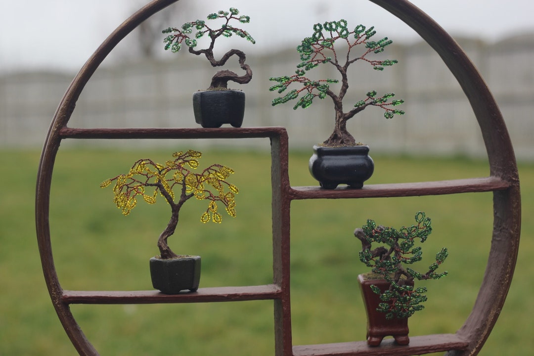 Bonsai Tree Ornaments Evergreen Tree Wire Tree Sculpture Etsy