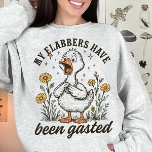 Flabbers Have Been Gasted Graphic Tee, Funny T-Shirt, Humorous Top, Casual Wear, Gift For Him, Gift For Her, Unique Tee