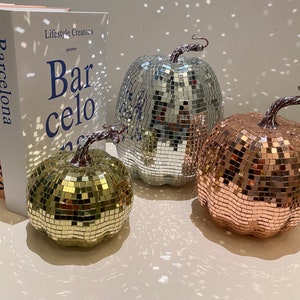 Fast shipping|disco home decor|retro home decor|pumpkin decor|disco pumpkin