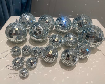 Quick delivery|12 pcs 18 pcs  3cm\4cm\5cm\6cm\7cm\8cm Disco ball disco hanging decoration