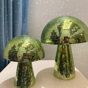 Champignon Disco Miroir Boule Rétro Réfléchissant Champignon Forme